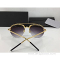 Semi Rimless Round Sunglasses for Women